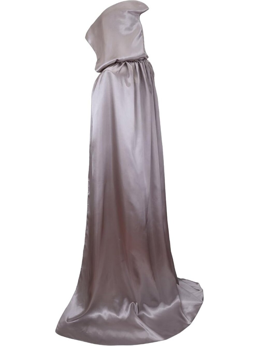 🎃 Unisex Silver Hooded Halloween Christmas Cloak Costumes Party Cape